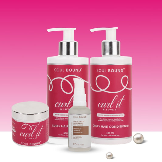 Curl It - Hair Shampoo + Conditioner + Cream + Serum