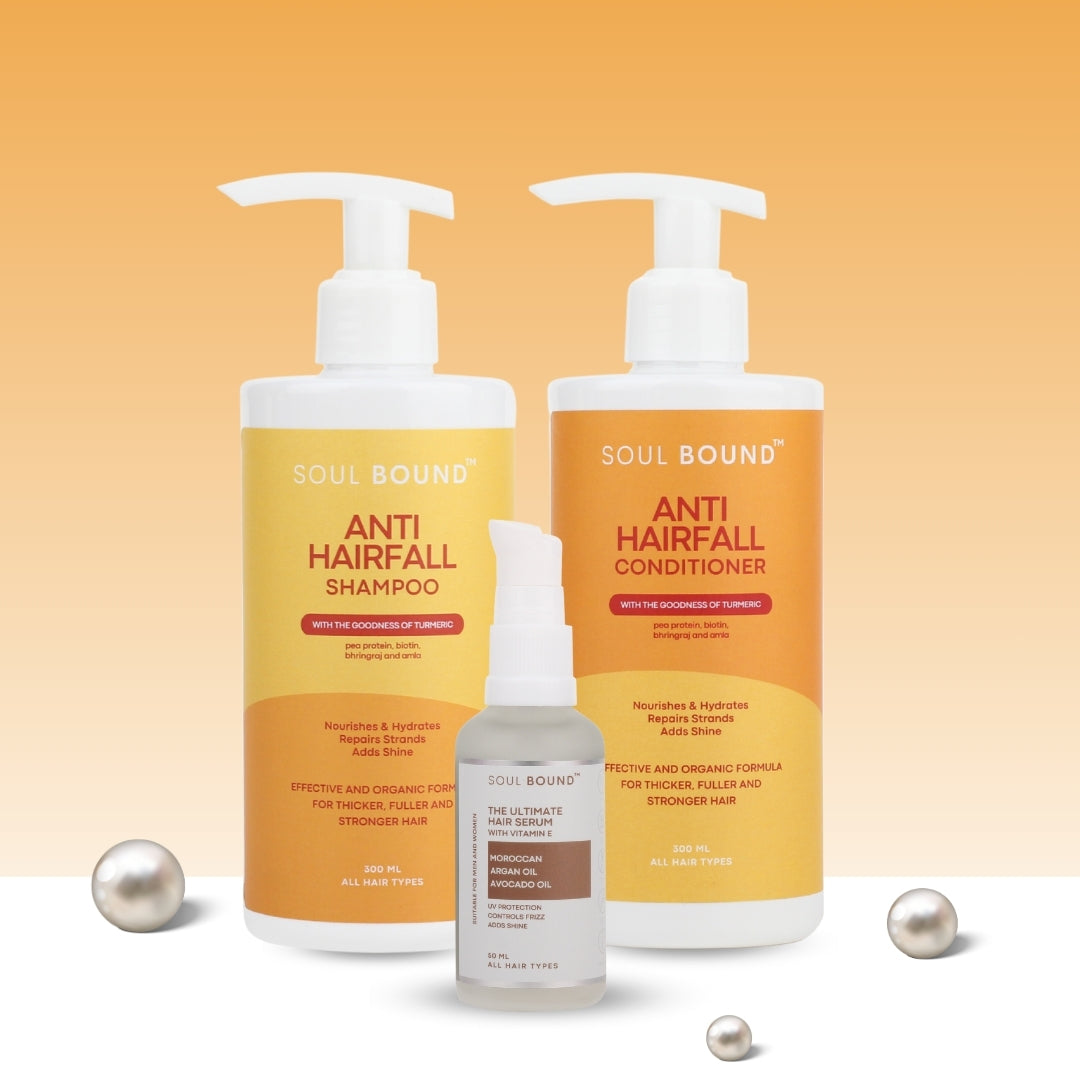 Anti-Hairfall Shampoo + Conditioner + Hair Serum