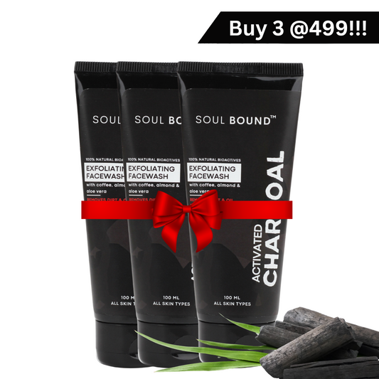 Activated Charcoal Face Wash - Pack of 3
