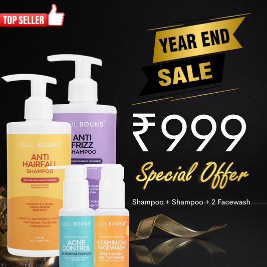 Anti-Frizz Shampoo + Anti-Hairfall Shampoo + 2 Facewash