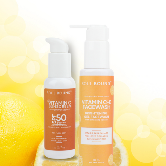 SPF50+++ Sunscreen + Vitamin C & E Face Wash